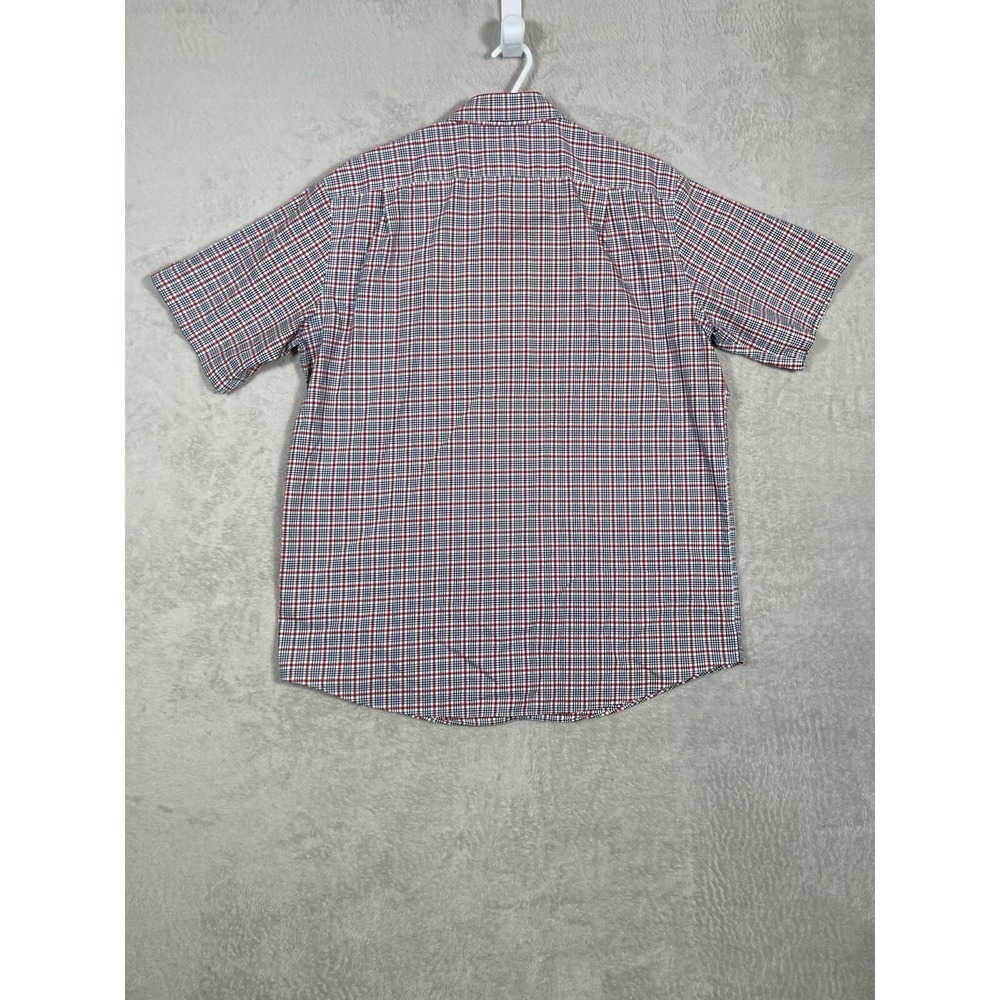L.L. Bean Button Down Shirt‎ Mens L Red Plaid Wrinkle Resistant Cotton - Picture 5 of 5